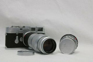 Leica M3 Vintage 35mm Slr With Leather Case 50mm Fixed F/2 135mm F/4.  5 & Filters
