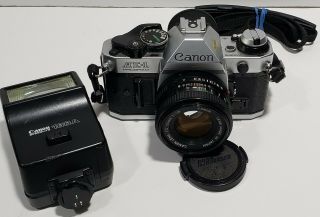 Canon Ae - 1 Program 35mm Slr Film Camera W 50mm 1:1.  8 Lens Vgc
