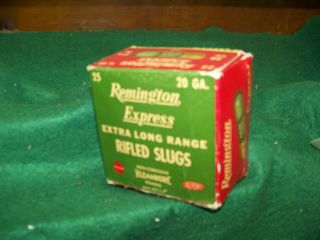 Remington Express 20 Ga.  Rifled Slugs,  25 Count Box - Empty
