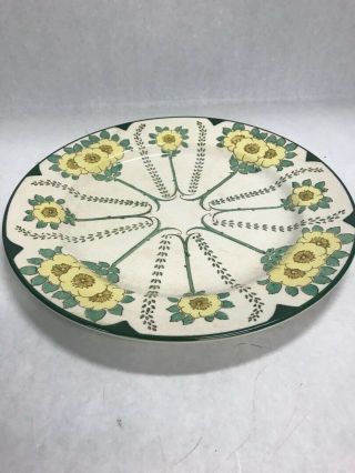 Vintage Royal Doulton China D3062 Flowers Plate 10.  5 Inch Dinner Art Nouveau