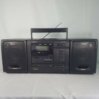 Sony Vintage Boombox Am/fm Radio Cassette Player Cfd - 600 Mega Bass 6 Cd Changer