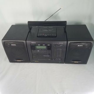 Sony Vintage Boombox AM/FM Radio Cassette Player CFD - 600 Mega Bass 6 CD Changer 3