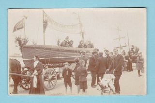 Walton On The Naze Lifeboat [suffolk] : Vintage Real Photo Postcardt