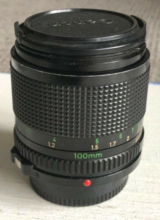 Canon 100mm F2.  8 Fd Mf Telephoto Lens And Japan Vintage