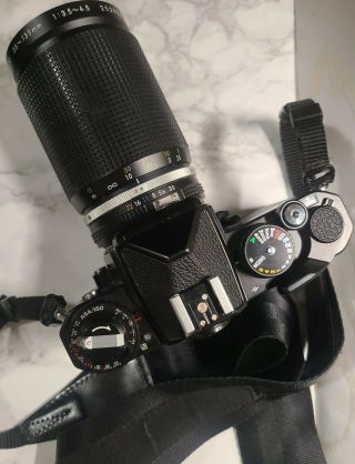 Nikon Fe2 Black 35mm Slr Camera 35 - 135mm Nikon Af Nikkor 35 - 135mm F/3.  5 - 4.  5 Zoom