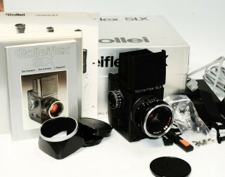 Rolleiflex Slx Medium Format Professional Film Camera W/ 80mm F/2.  8 Planar Lens