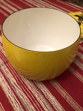Dansk Vintage Mcm Designs France Yellow Enamel Bowl Vintage