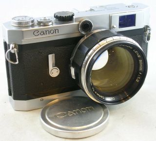 Vintage CANON VI - T Trigger Wind 35mm Camera w/CANON LENS 50mm f:1.  2 3