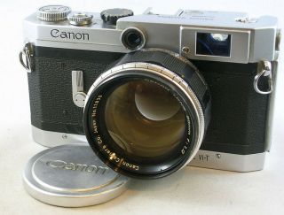 Vintage CANON VI - T Trigger Wind 35mm Camera w/CANON LENS 50mm f:1.  2 5