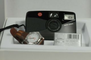 Leica Mini Zoom Point & Shoot Film Camera & Leica Watch Set