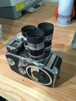 Bolex D8la 8mm Movie Camera Switar Lenses - 13mm F0.  95,  5.  5mm F1.  8,  36mm F1.  8 Exc