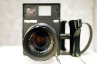 Polaroid 600 Medium Format Camera w/Mamiya 127mm F/4,  7 Lens & Cartridge 2