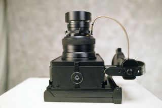 Polaroid 600 Medium Format Camera w/Mamiya 127mm F/4,  7 Lens & Cartridge 4
