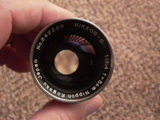 Nikon Nikkor - S.  C 5cm F:1.  4 Rangefinder Nippon Kogaku Japan No.  342229