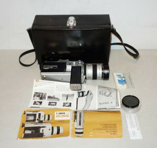 Canon Auto Zoom 814 Electronic 8mm Movie Camera Japan W/case And,