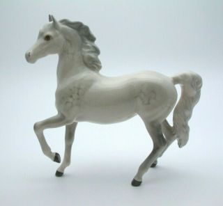 Vintage Beswick Horse Pony Prancing Arab Dapple Grey Gloss Model 1261 - Perfect