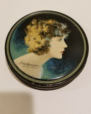 Betty Compson Vintage Art Deco Lithograph Beautebox Vanity Tin By Henry Clive