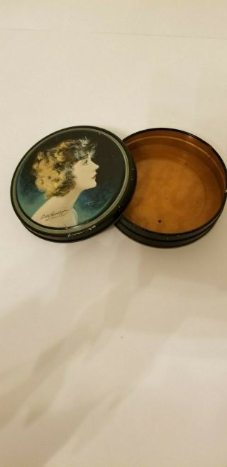 BETTY COMPSON Vintage Art Deco Lithograph BEAUTEBOX VANITY TIN by Henry Clive 3
