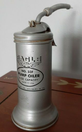 Vintage Eagle No.  33f Pump Oiler 6 Oz.  Oil Can