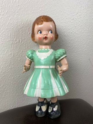 Hard Plastic Walker doll,  1950 ' s,  Irwin Plastic,  10.  5 in,  vintage 2