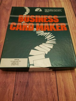 Apple Ii Vintage Computer Business Card Maker Software 1987 Intracorp