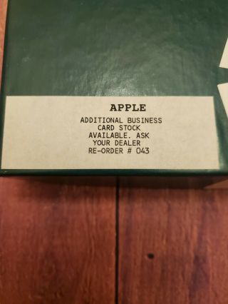 APPLE II VINTAGE COMPUTER BUSINESS CARD MAKER SOFTWARE 1987 INTRACORP 2