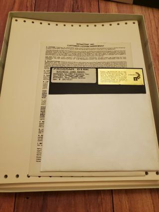 APPLE II VINTAGE COMPUTER BUSINESS CARD MAKER SOFTWARE 1987 INTRACORP 3