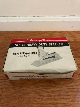Vintage Swingline Stapler No.  13 Made In Usa Heavy Duty