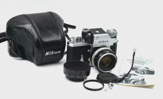 Nikon Ftn Camera,  Serial No.  7178264/ Nikkor 50mm F/1.  4/ Case,  Flash Adapter,  Etc