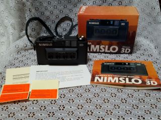 Vintage " Nimslo 3d " Quadra Lens 35mm Film Camera W/ Instructions,  Box