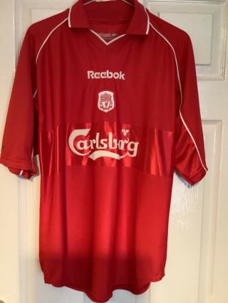 Liverpool Reebok Carlsberg Red Vintage Home Shirt 2000/02 38/40 Inch Chest Vgc