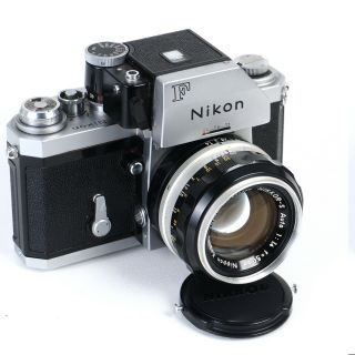 ^ Nikon F 35mm Film Slr Camera W/nikkor 50mm 1.  4 Auto Lens W/ Photomic Finder