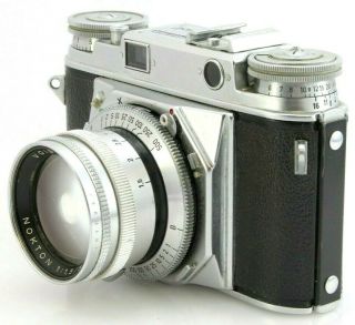 Voigtlander Prominent type 1 35mm Rangefinder Camera,  Nokton 50mm f1.  5,  Case 6