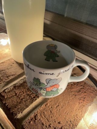 Vintage Haviland Limoges France Babar Porcelain Tea Cup Mug 3