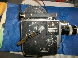 Very Paillard Bolex H16 Movie Camera With Case,  2 Lenses Switzerland Nr