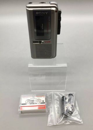 Vintage Sony M - 570v Vor Clear Voice Plus Micro Cassette Handheld Recorder C21