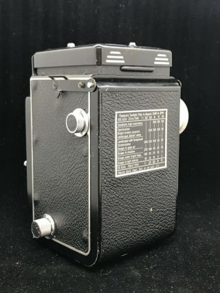 ROLLEI ROLLEICORD IV K3D TLR CAMERA w/75mm F3.  5 XENAR,  GORGEOUS 3