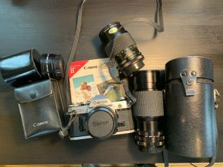 Canon Ae - 1 35mm Camera Multiple Lens