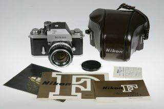 Minty Nikon F Photomic Ftn Finder Film Camera With Nikkor 50 1.  4 S Auto Lens