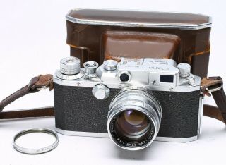 Canon Model Iv Sb 35mm Film Rangefinder Camera Body,  50mm F/1.  8 Ltm Lens,  Case