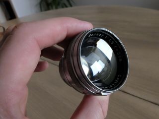 Contax Rangefinder Carl Zeiss Sonnar 5cm F1.  5 Lens,  Please Read
