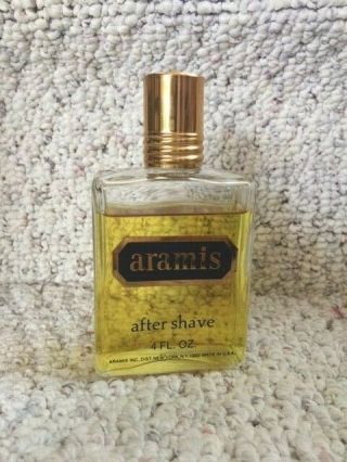 Vintage Aramis After Shave Splash Cologne 4 Fl Oz Bottle Made In The Usa