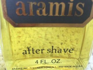 Vintage Aramis After Shave Splash Cologne 4 FL OZ Bottle MADE IN THE USA 2