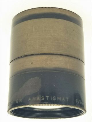 An Old Brass Dallmeyer - Six Anastigmat F/1.  9 F=2 " Projection Lens