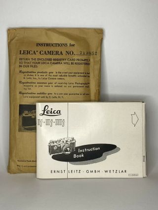 Leica IIIF Rangefinder Film Camera Leitz Lens Viewfinder Instruction Booklet VTG 5