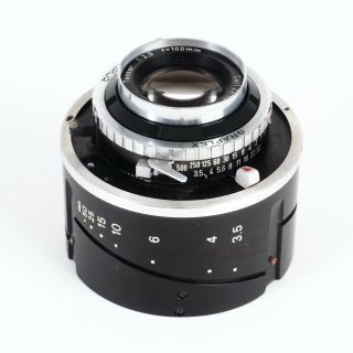 :carl Zeiss Tessar 100mm F3.  5 Lens In Synchro - Compur Shutter For Graflex Xl