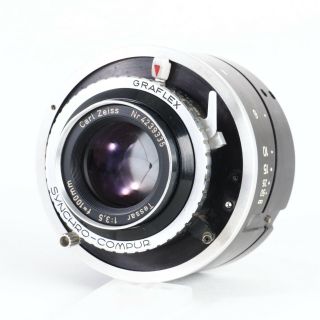 :Carl Zeiss Tessar 100mm f3.  5 Lens in Synchro - Compur Shutter for Graflex XL 2
