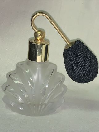 Vintage Cut Glass Perfume Bottle - Spray Atomizer Rubber Pump In Good Shape