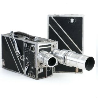 :kodak Cine Special Ii 16mm Movie Camera W 25mm F1.  9 & 102mm F2.  7 Lens,  X2 Mags