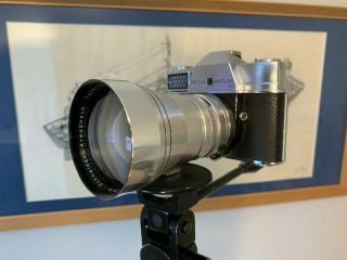 Kodak Retina Reflex Iv With Schneider - Kreuznach Tele Xenar 200mm F: 4.  8 In Vgc
